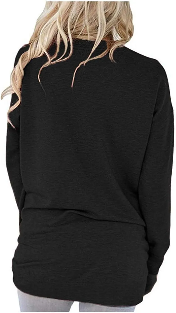 Akihoo Womens Casual Long Sleeve Tunic Tops Crew Neck Shirt Blouses
