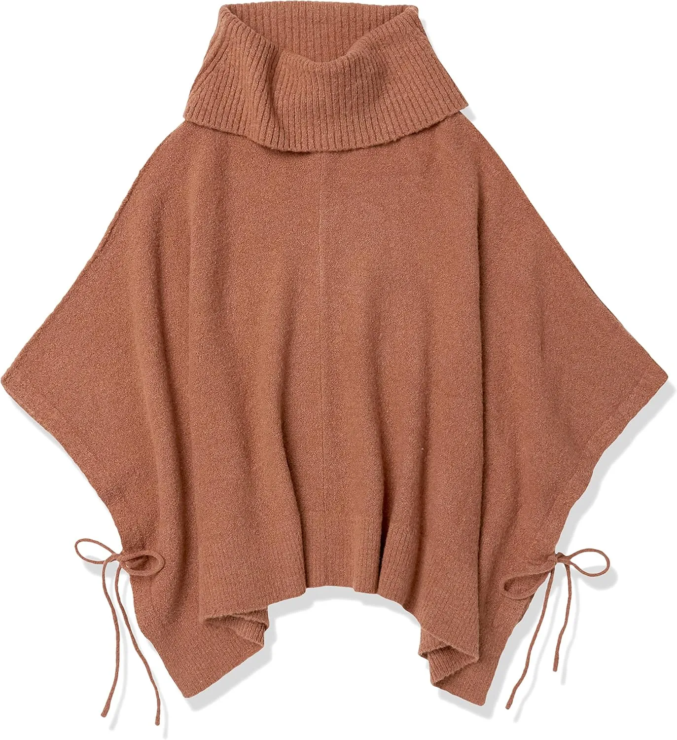 Cable Stitch Women's Cozy Cowl Neck Poncho - 3/4 Sleeve Oversized Turtleneck Sweater Pullover Cape Top