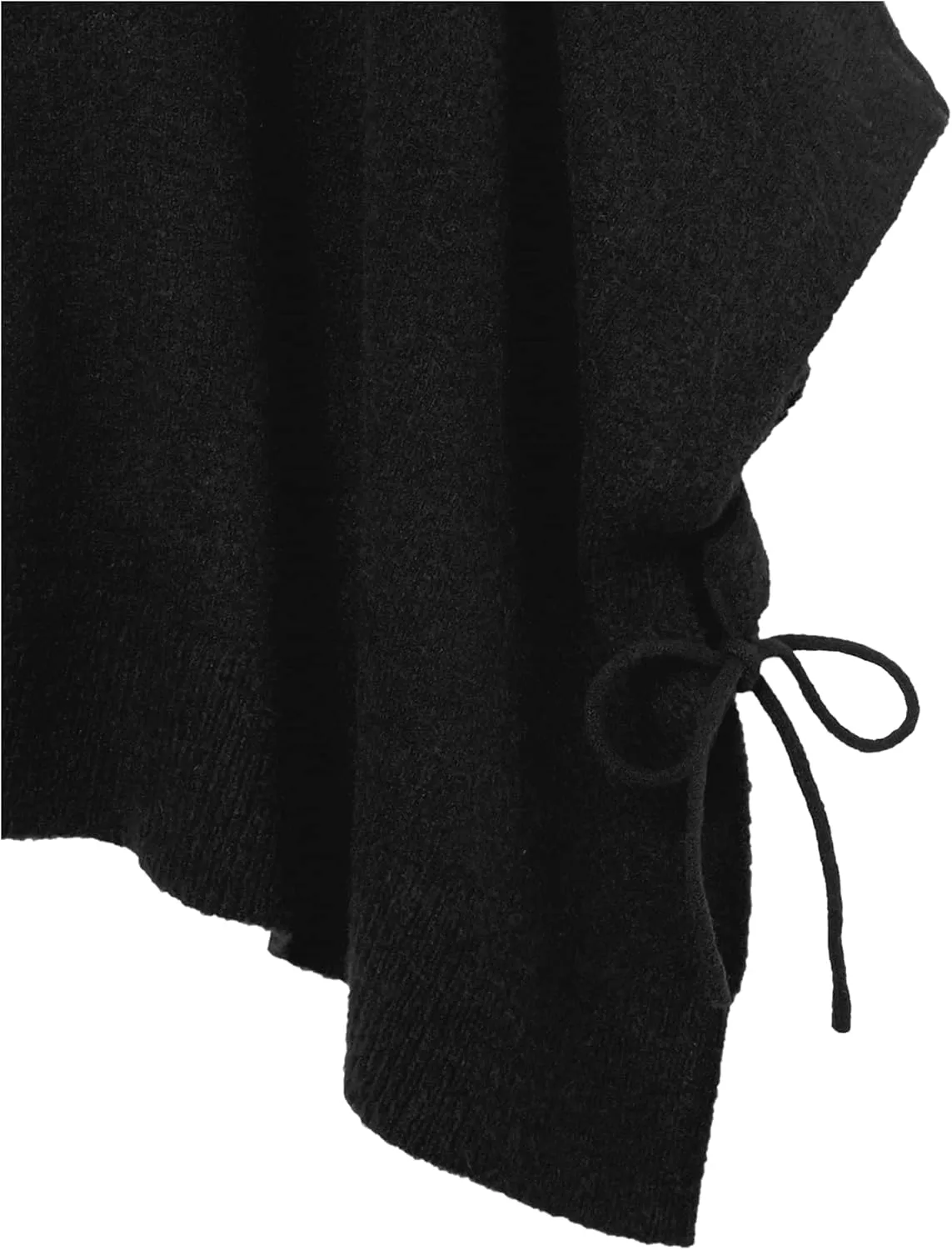Cable Stitch Women's Cozy Cowl Neck Poncho - 3/4 Sleeve Oversized Turtleneck Sweater Pullover Cape Top