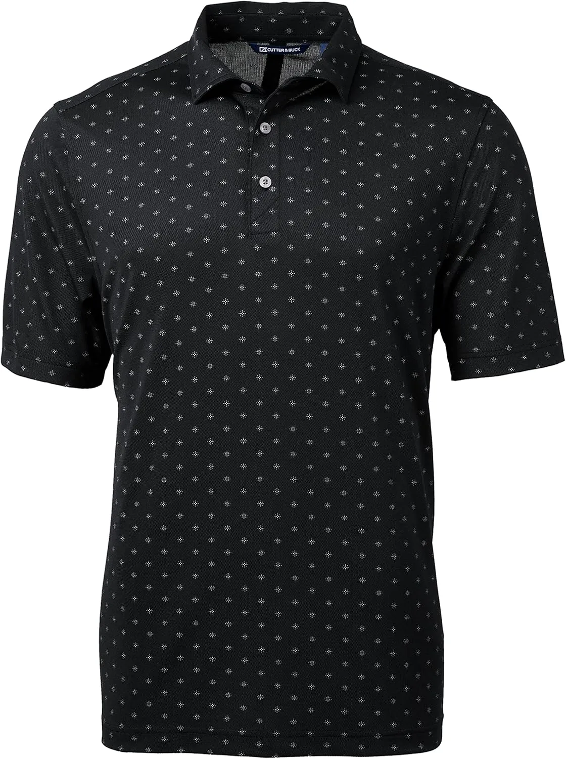 Cutter & Buck Virtue Eco Pique Tile Print Recycled Mens Big & Tall Polo