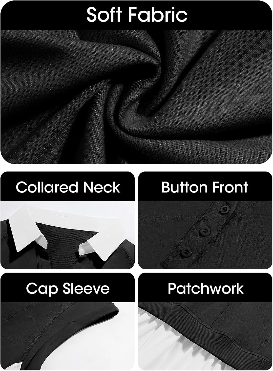 Fisoew Womens Summer Sweatshirt Dresses Short Sleeve V Neck Casual Oversized Patchwork Mini Dress