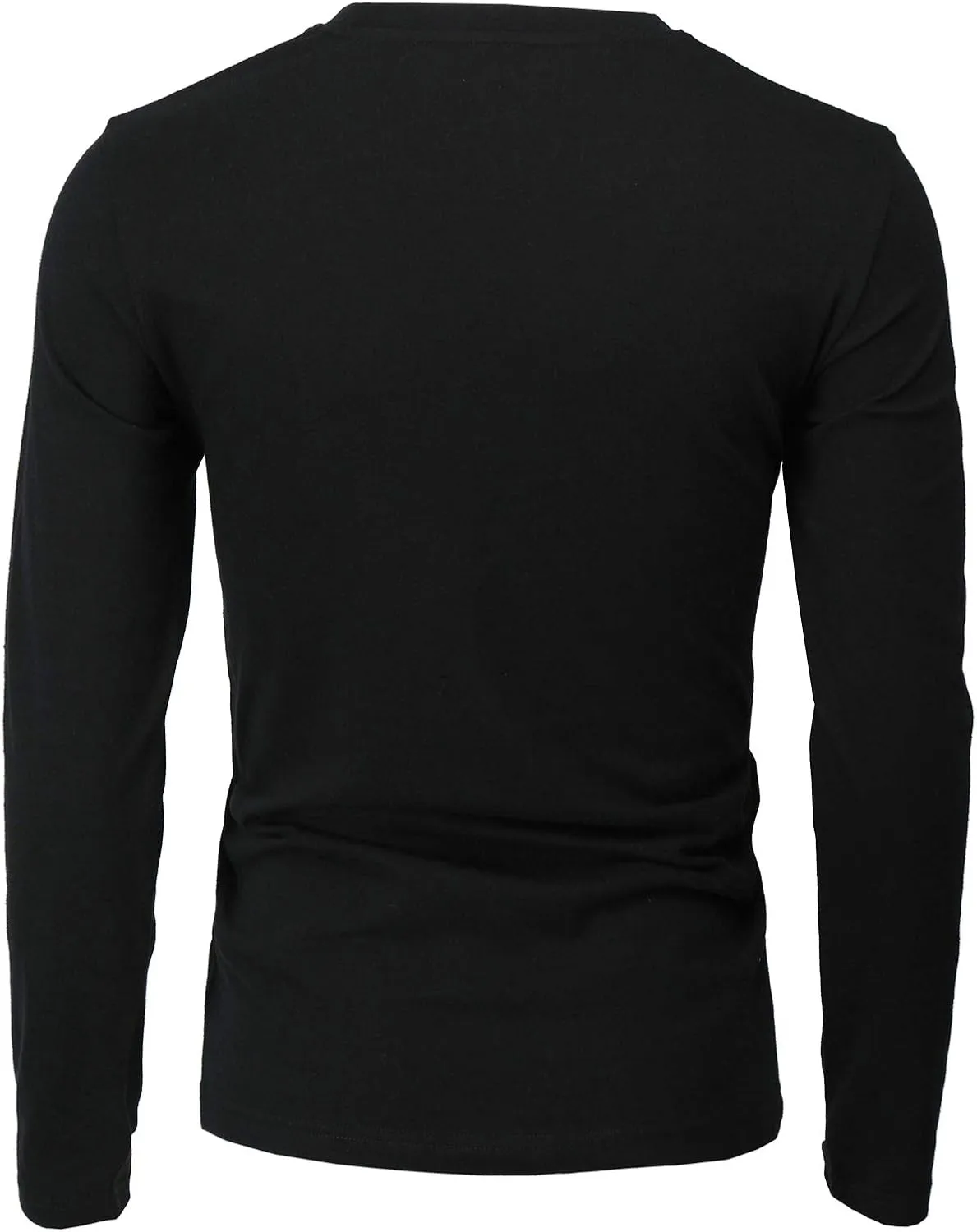 H2H Mens Casual Slim Fit Long Sleeve T-Shirts Soft Lightweight V-Neck/Crew-Neck Size XS to 3XL