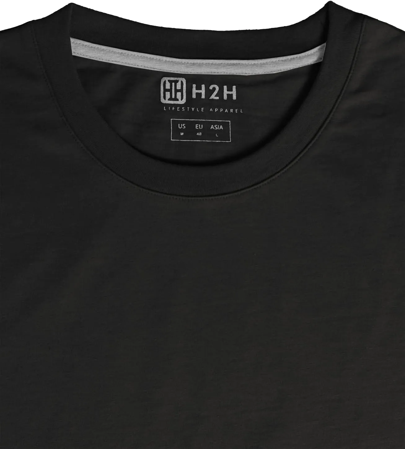 H2H Mens Casual Slim Fit Long Sleeve T-Shirts Soft Lightweight V-Neck/Crew-Neck Size XS to 3XL