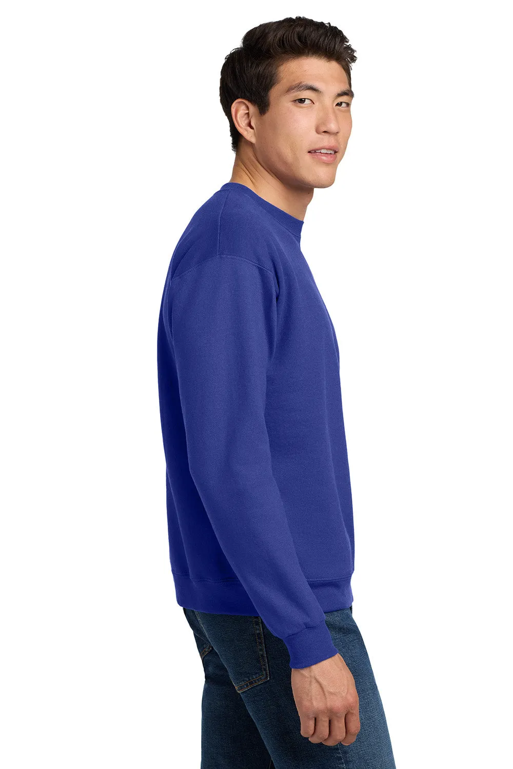 Hanes Mens EcoSmart Print Pro XP Pill Resistant Fleece Crewneck Sweatshirt - Deep Royal Blue