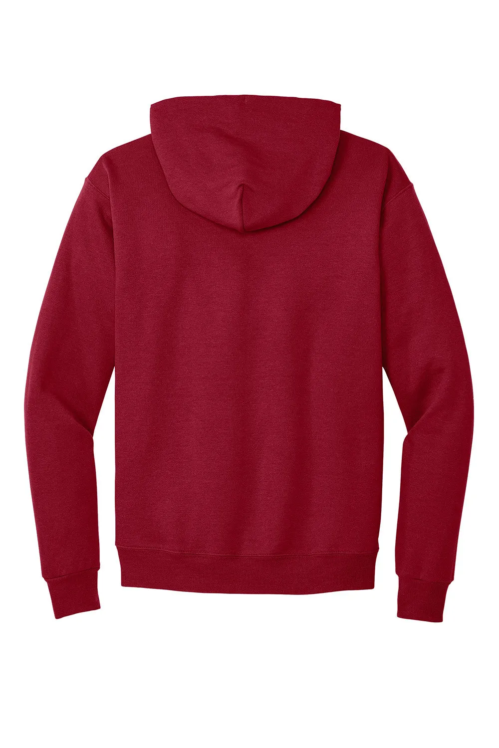 Hanes Mens EcoSmart Print Pro XP Pill Resistant Hooded Sweatshirt Hoodie w/ Pouch Pocket - Deep Red