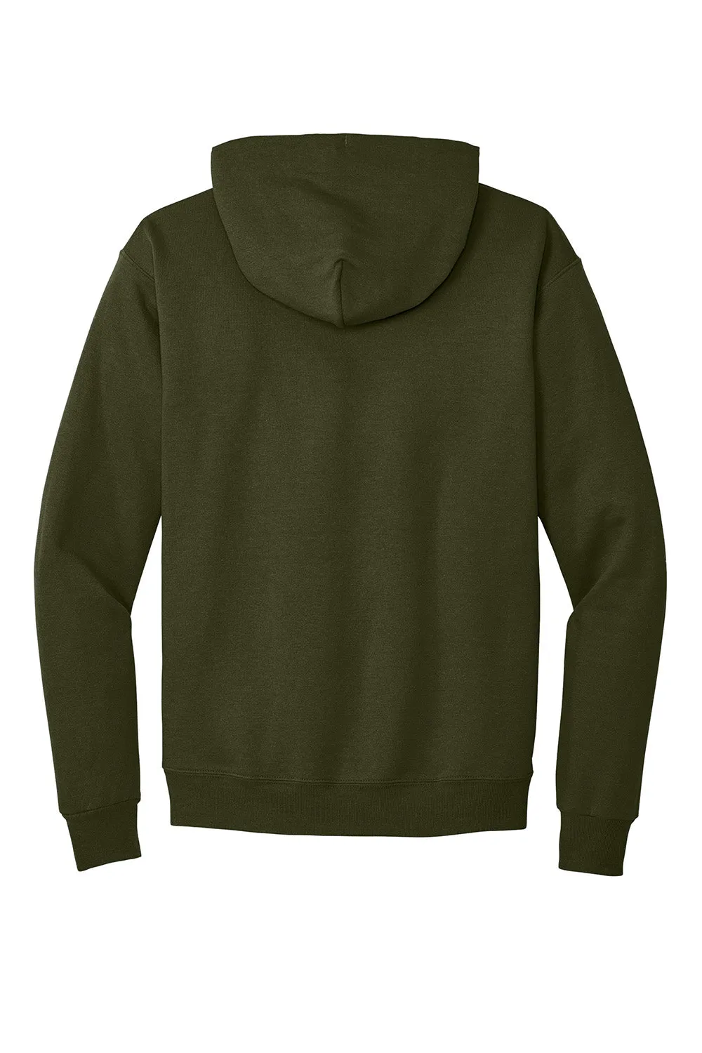 Hanes Mens EcoSmart Print Pro XP Pill Resistant Hooded Sweatshirt Hoodie w/ Pouch Pocket - Fatigue Green