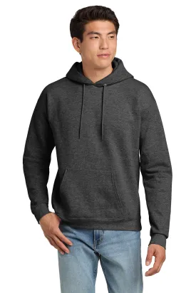 Hanes Mens EcoSmart Print Pro XP Pill Resistant Hooded Sweatshirt Hoodie w/ Pouch Pocket - Heather Charcoal Grey