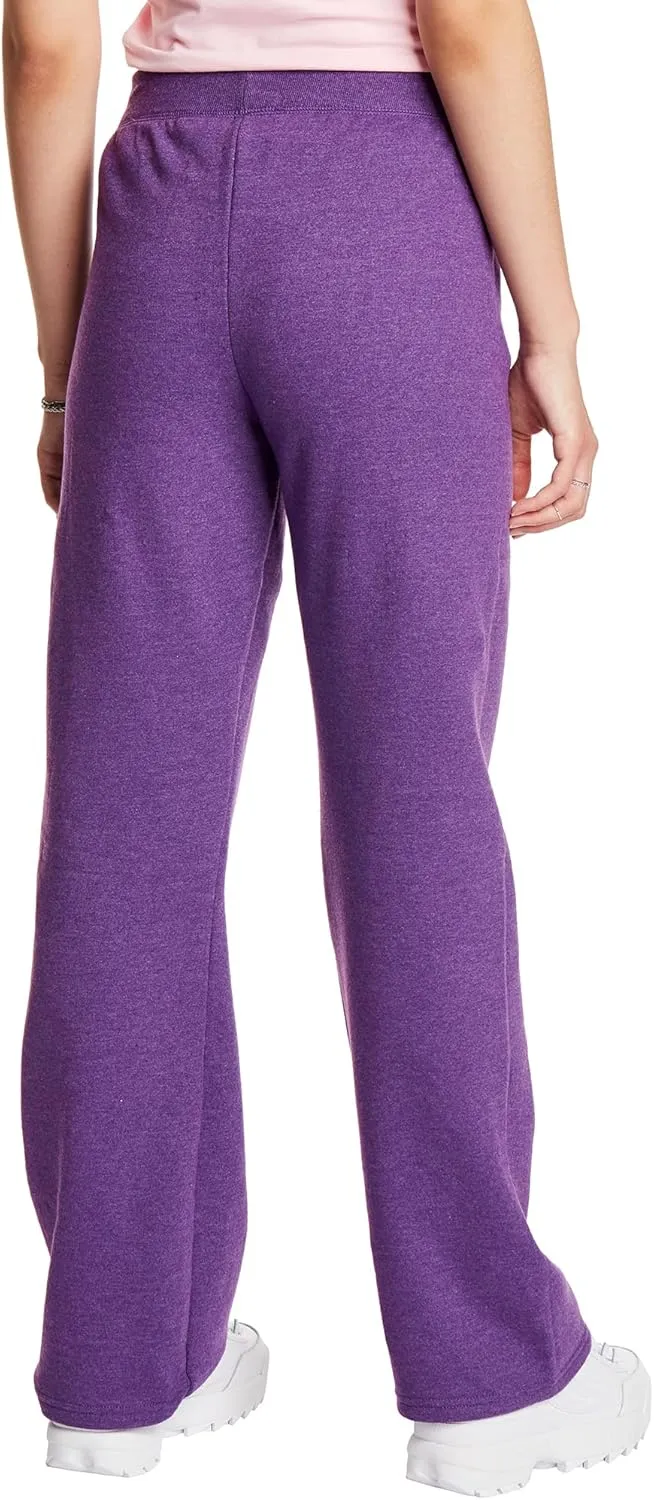Hanes Womens EcoSmart Fleece Petite Sweatpants, Open Bottom Sweatpants, Petite, 28.5''