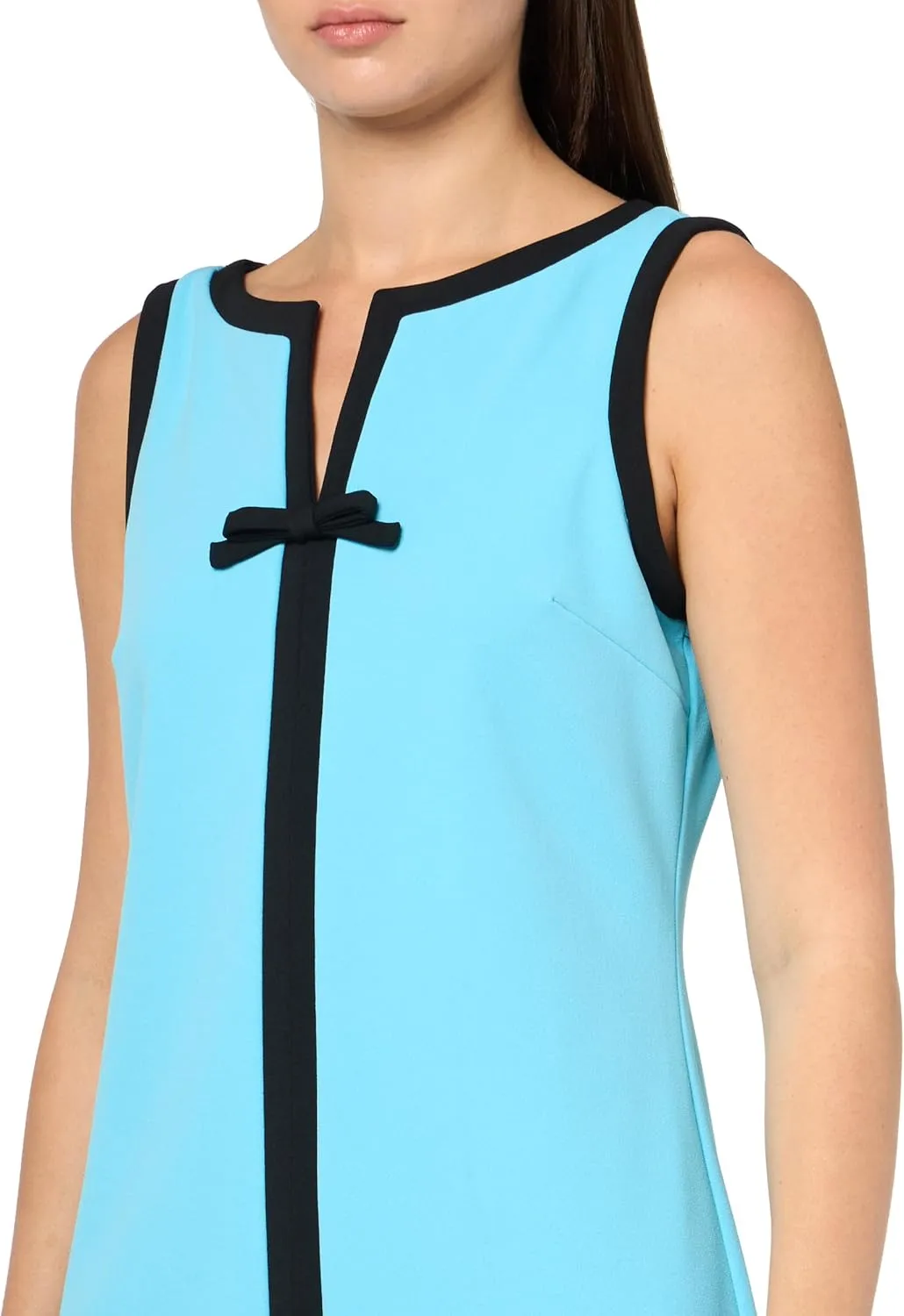 Karl Lagerfeld Paris Women's Sleeveless V-Neck Bow A-line Mini Dress