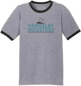 Pop Threads Vandelay Industries Company Logo Retro 90s Graphic Tee T-Shirt for Men