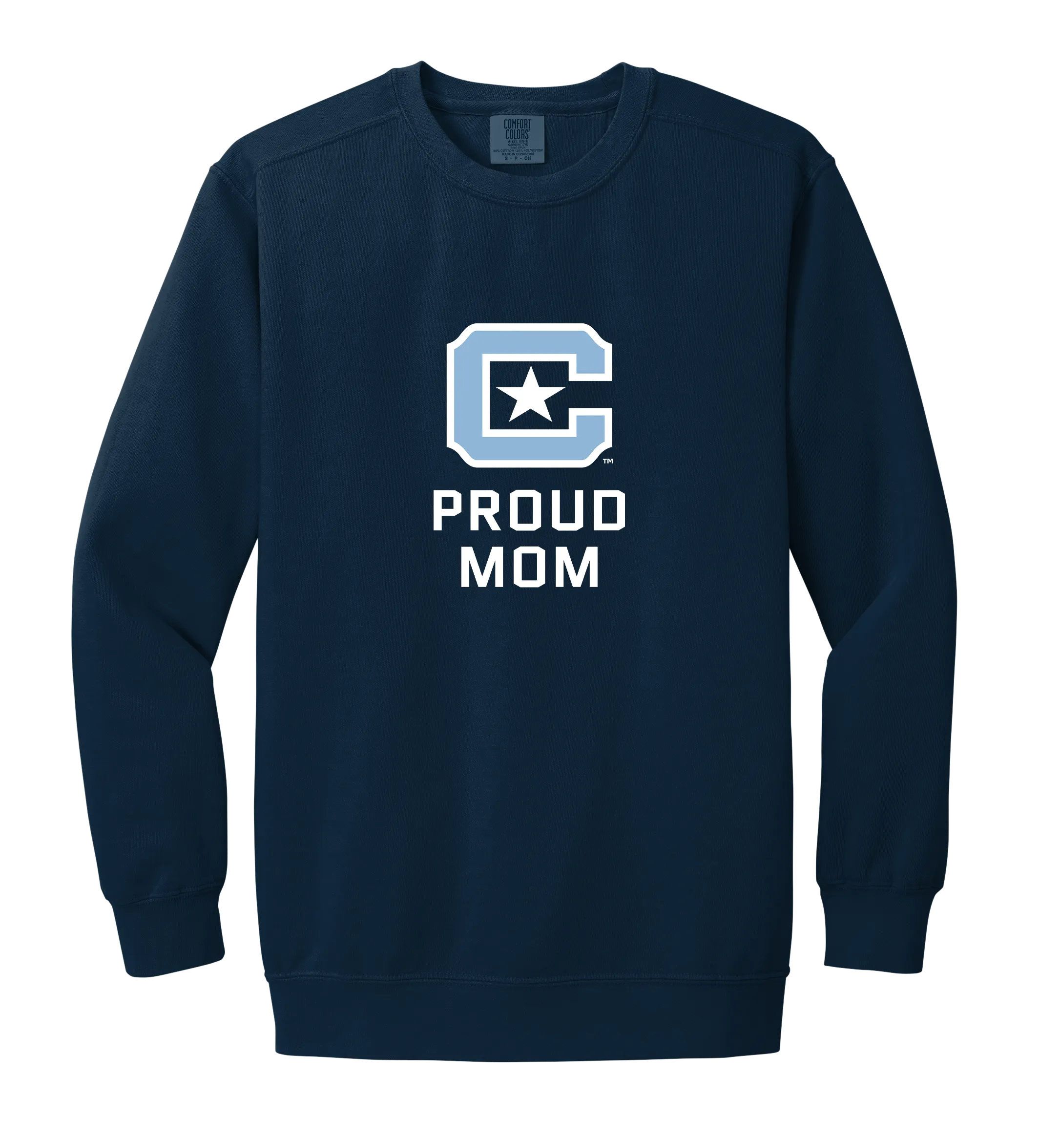 The Citadel Block C, Proud Mom, Comfort Colors ® Ring Spun Crewneck Sweatshirt