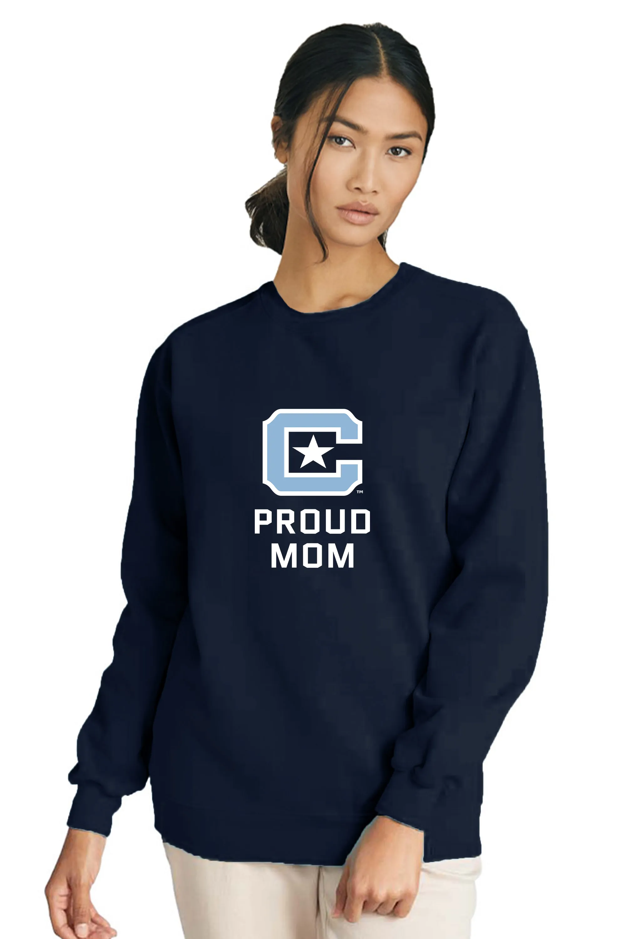 The Citadel Block C, Proud Mom, Comfort Colors ® Ring Spun Crewneck Sweatshirt