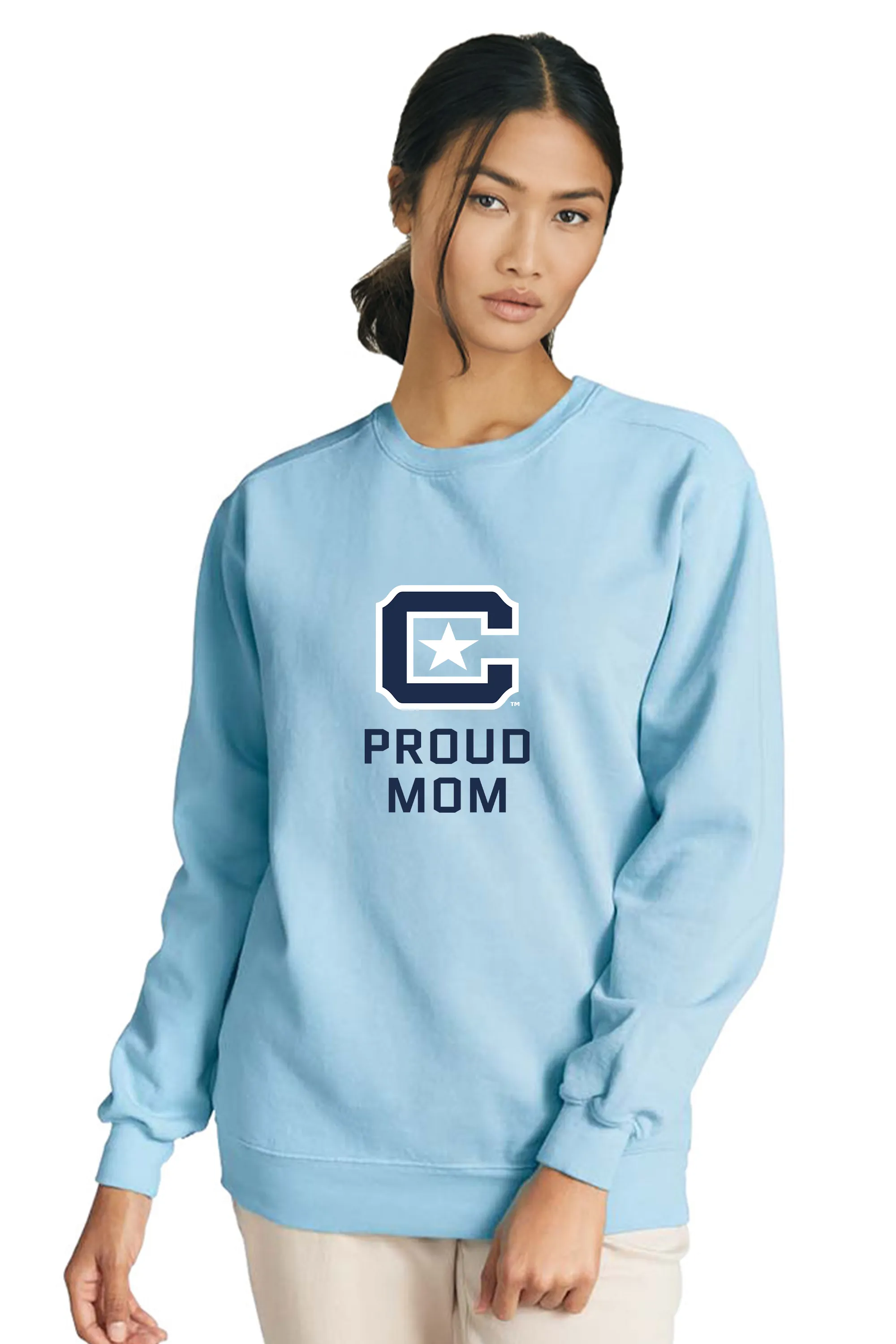 The Citadel Block C, Proud Mom, Comfort Colors ® Ring Spun Crewneck Sweatshirt