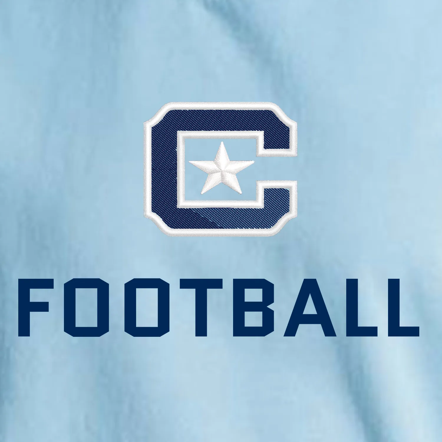 The Citadel Block C, Sports - Football, Embroidered Unisex Comfort Colors ® Ring Spun Crewneck Sweatshirt