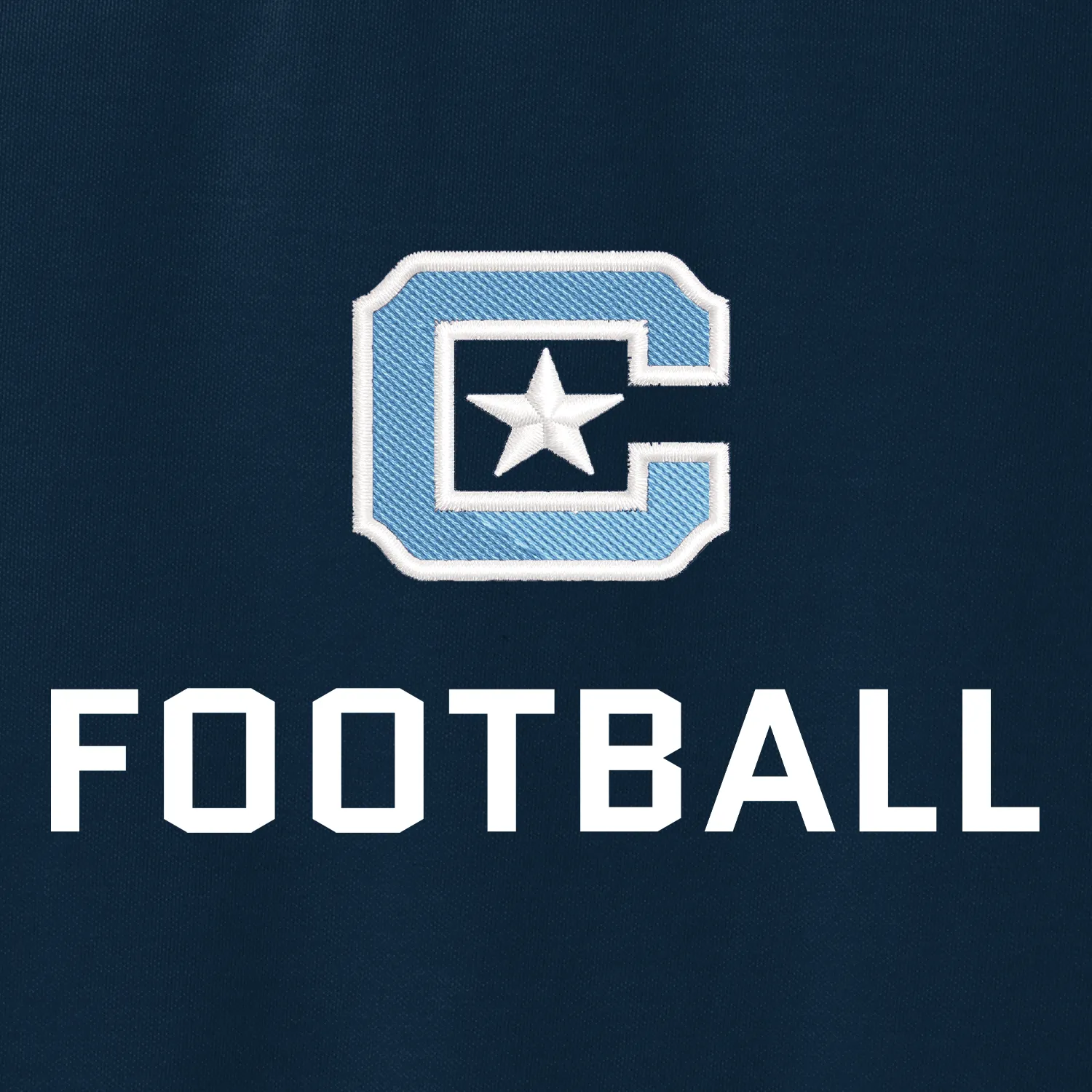 The Citadel Block C, Sports - Football, Embroidered Unisex Comfort Colors ® Ring Spun Crewneck Sweatshirt
