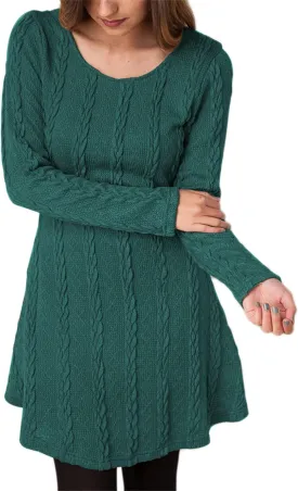 YMING Womens Cable Knit Crew Neck Sweater Dress Casual Solid Color Pullover Tops YMING Womens Cable Knit Crew Neck Sweater Dress Casual Solid Color Pullover Tops
