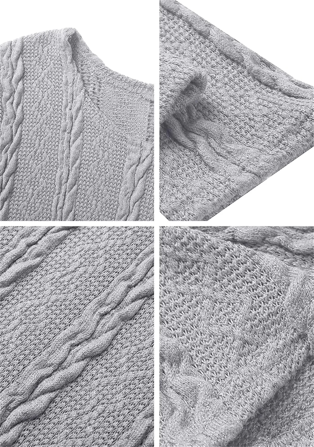 YMING Womens Cable Knit Crew Neck Sweater Dress Casual Solid Color Pullover Tops