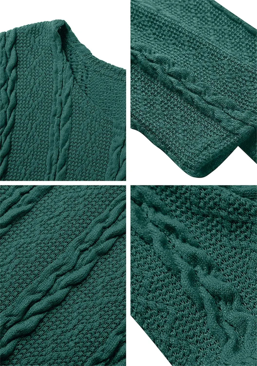 YMING Womens Cable Knit Crew Neck Sweater Dress Casual Solid Color Pullover Tops