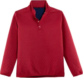 ZENTHACE Men's Ultra Soft Quilted 1/4 Snap Fleece Pullover Sweatshirt Jacket Long Sleeve Mountain Outdoor Shirt